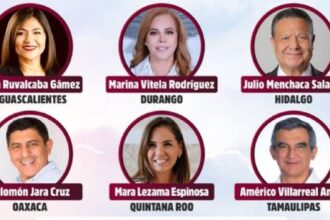 Gobernadores de Morena condenan la violencia de Alejandro Moreno.