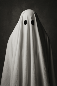 A ghost floating in