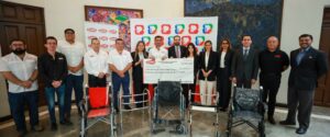 Entrega Cámara de la Industria de la Construcción al Municipio de San Pedro Garza García donativo en especie de más de 1 millón de pesos; acuerdan instituciones capacitación a personal municipal.