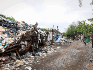 Además de la limpieza en el río pesquería, División Ambiental está derribando propiedades ilegales.