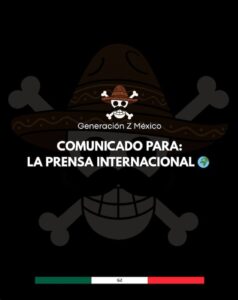 Priego manifiesta su simpatía con la convocatoria de la agrupación Generación Z, para salir a marchar en 31 estados de la república, ya que su objetivo es claro, apartidista y eminentemente ciudadano