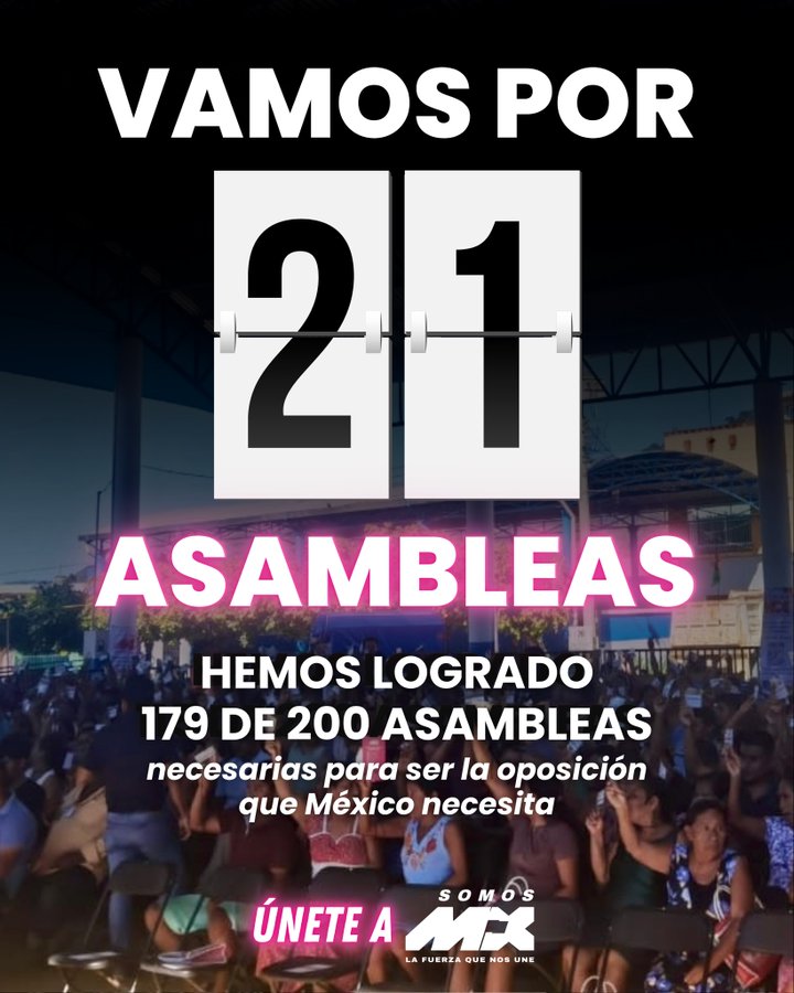 SomosMX va por 21 asambleas para lograr la meta ante el INE