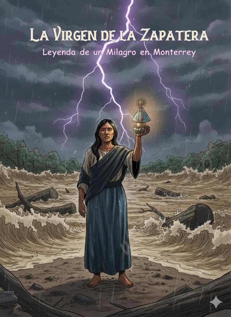 Cuando una humilde indígena zapatera salvó Monterrey… Hubo un día —perdido entre documentos viejos y la memoria de los antiguos— en que la ciudad entera tembló ante la furia del río. Y en ese momento crítico, una mujer indígena, esposa de un albañil, zapatero y carpintero, sin armas ni poder, tomó una decisión que aún se recuerda.