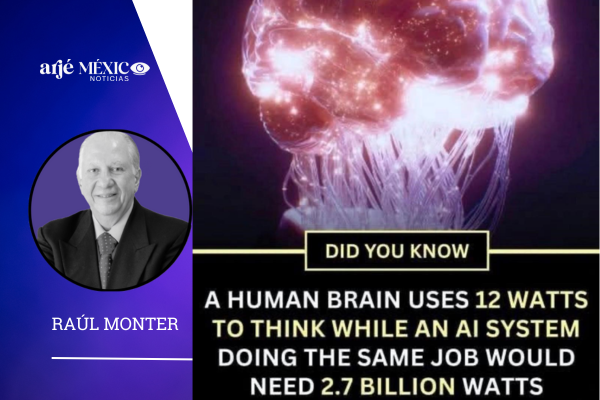 Tu cerebro está funcionando con solo 12 vatios mientras procesas esta frase. Un sistema de IA necesitaría 2.700 millones de vatios para hacer lo mismo.
