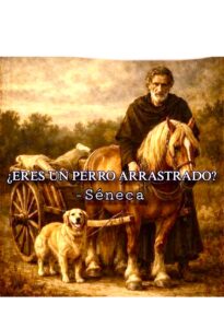 El perro no puede detener la carreta ni cambiar su dirección,