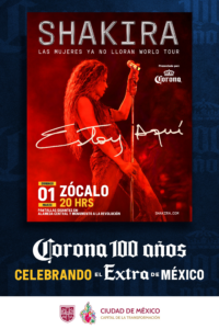 Corona celebrará 100 años en el Zócalo con concierto gratuito de Shakira; Clara Brugada confirma evento