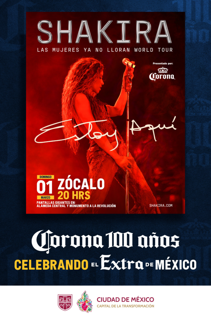 Corona celebrará 100 años en el Zócalo con concierto gratuito de Shakira; Clara Brugada confirma evento