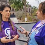 Acude Martha Herrera a la marchar en el 8M para escuchar sus demandas y colectiva le pide se retire