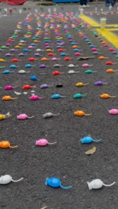 Jovenes de Somos Impacto y Madres buscadoras dejaron frente a FGR 1,600 dientes de ratoncitos